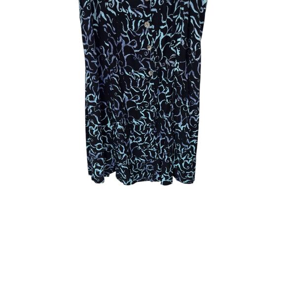 Tropical Group Dress Blue Sleeveless Button Up Hawaiian Beachy Vacation Size XL - Picture 4 of 10